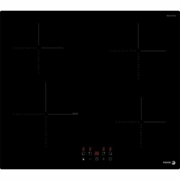Hob - FAGOR - FTI468 - 59 cm - 4 induction burners - Black glass