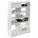 Shoe cabinet - MÜNSTER - White - 12 pairs of shoes - 71.5 x 25 x 109 cm – Bild 5