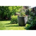 Flowerpot - GARDEN ID - Phoenix Anthracite - 60 x 56 cm - 100% Recycled and Recyclable - Frost and UV Resistant - For Outdoors - Image 2