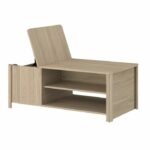 BETTY rectangular coffee table - In particle board covered with paper - Oak decor - Classic - L110 x H42 x D60 cm - Image 4
