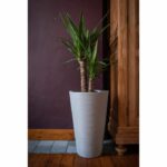 Tall flower pot - GARDEN ID - Green Care Sense Tall Blue stone - 55 cm - 10 year warranty - 100% recycled - UV and frost resistant - Image 4