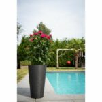 Tall flowerpot - GARDEN ID - Green Care Sense Tall Black-Anthracite - 55 cm - 10 year guarantee - 100% recycled - UV and frost resistant - Image 5