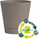 Water reserve pot - GARDEN ID - Green Care Sense Taupe 40 cm - 10-year guarantee - 100% recycled - Image 2