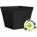 Square pot - GARDEN ID - Green Care Impact Black-Anth - 29 x 26 cm - 10-year guarantee - 100% recycled - UV/frost resistant - Image 2