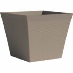 Square pot - GARDEN ID - Green Care Impact Taupe - 39 x 33 cm - 10-year guarantee - 100% recycled - UV/frost resistant