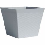 Square pot - GARDEN ID - Green Care Impact Blue-Grey - 39 x 33 cm - 10-year guarantee - 100% recycled - UV/frost resistant