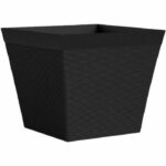 Square pot - GARDEN ID - Green Care Impact Black-Anth - 39 x 33 cm - 10-year guarantee - 100% recycled - UV/frost resistant