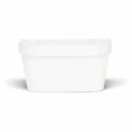 Wall pot - GARDEN ID Star - White 36 x 16 cm - Water reserve with overflow system - Recycled and 100% recyclable