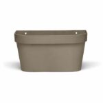 Wall pot - GARDEN ID Star - Taupe 36 x 16 cm - Water reserve with overflow system - Recycled and 100% recyclable