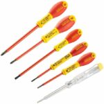 Set of 6 Insulated Screwdrivers 1000V - STANLEY FATMAX - 0-65-441 - Electrician + Philipps + Tester - Image 2