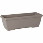 Planter - GARDEN ID Teramo - Taupe 60 cm - Solidity - Integrated water reserve - Recycled & 100% recyclable - Volume for plants