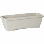 Planter - GARDEN ID Teramo - White 60 cm - Solidity - Integrated water reserve - Recycled & 100% recyclable - Volume for plants