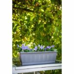 Planter - GARDEN ID Terraflor - Anthracite 60cm - Solidity - Water reserve - Recycled & 100% recyclable - Volume for plants. - Image 2