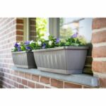 Planter - GARDEN ID Terraflor - Anthracite 60cm - Solidity - Water reserve - Recycled & 100% recyclable - Volume for plants. - Image 3