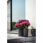Pot with water reserve - GARDEN ID Respect - Black-Anth 40 x 40 cm - 100% household waste - 100% recyclable - Structured surface. - Image 4