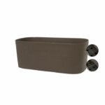 Planter with water reserve - GARDEN ID Respect - Taupe 50 x 17 cm - 100% household waste - 100% recyclable - Structured surface. - Image 3
