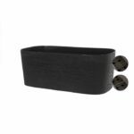 Planter + water reserve - GARDEN ID Respect - Black-Anth 50 x 17 cm - 100% household waste - 100% recyclable - Structured surface - Image 3