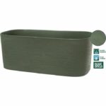 XL planter with water reserve - GARDEN ID Respect - Verdigris 80 x 38 cm - 100% household waste - 100% recyclable - Image 2