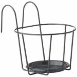 Balcony Pot Holder – GARDEN ID – 21 cm Anthracite – Optimal Size – Elegant Design – Safe Support