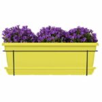 Planter kit with metal stand and tray - GARDEN ID Relax - Lime 50 cm - Recycled and 100% recyclable - Volume for plants