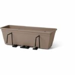 Gardener kit with metal hook, water reserve and drain spacer - GARDEN ID Smart - Taupe 50 cm - Image 3