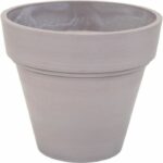 Pot – MEGA COLLECTIONS – Ecostone Planter – Ø 35 cm – H 30 cm – Taupe