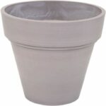 Pot – MEGA COLLECTIONS – Ecostone Planter – Ø 55 cm – H 51 cm – Taupe