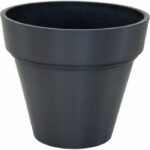 Pot – MEGA COLLECTIONS – Ecostone Planter – Ø 55 cm – H 51 cm – Black