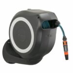 GARDENA Wall-mounted automatic hose reel RollUp M 20 m with white border