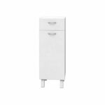 ESSENTIAL - Storage unit 1 door 1 drawer - White - L 30 cm - Image 3