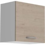 OSLO Upper cabinet 1 Door - Decor Chene Jackson - L 60 x D 36 x H 58 cm