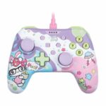 Wired Controller - KONIX - Hello Kitty - Nintendo Switch, Switch OLED and PC - Vibration Function - 3 m Cable - Purple and Pink