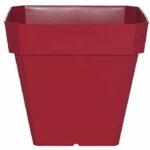 Riviera square flower flower pots plastic - 49 x 49 x h 50 cm - 65 l - red - Image 2