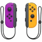 Pair of Joy-Con left neon purple and right neon orange right - Image 2