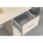 ESSENTIELLE Desk 3 drawers - Light acacia decor - L 121.2 x D 74.3 x H 55 cm - Image 5