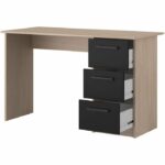 Parisot Right Office 3 drawers - Brooklyn chene decor - L 121.4 x D 55 x H 74.5 cm - Essential - Image 5