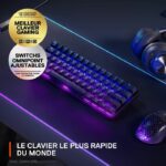 Gaming Keyboard - AZERTY - STEELSERIES - Apex Pro Mini Wireless FR - Without Numeric Keypad - Backlit - Black – Bild 5