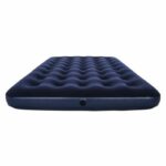 BESTWAY Horizon Double Flocked Inflatable Mattress + Sidewinder Electric Pump + Bag - 2 places - Blue - Image 3
