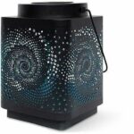 Solar lantern - GARDEN ID Attract - Blue 11 x 11 h15 cm - 6 to 8 hours autonomy - Mobile - On/off button.