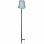 Solar lamp - GARDEN ID Silver - Ø12 h70 cm - Autonomy 6-8h - Stabilizing foot - On/off button - AAA battery.