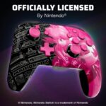 PDP - Glow Wireless Controller for Nintendo Switch and Switch OLED - Grand Prix Peach - Black and Pink - Image 5