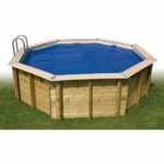 Bubble cover for wooden swimming pool - UBBINK - Rectangular 350x650 - Blue - 400 microns - Image 3