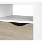 TV cabinet - 4 niches 2 drawers - White / Oak - 117.2 x 39.1 x 57.4 cm - Image 4