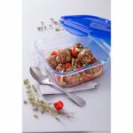 PYREX COOK & GO Conservation dish square 0,8l 16cm + Blue lid - Image 4