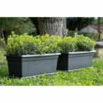 MEDITERRANEO rectangular flower box - 110L - 100 cm - Plastic - Anthracite - Image 2