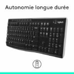 LOGITECH K270 Wireless Keyboard - Azerty - PC / Mac - Black - Image 3