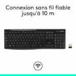 LOGITECH K270 Wireless Keyboard - Azerty - PC / Mac - Black - Image 4