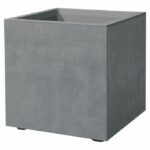 Cube Flower Pot – DEROMA – Millennium R – Ashgrey – Self-Watering – 25 cm