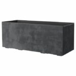 Muret Planter – DEROMA – Millennium R – Anthracite – With water reserve – Casters – 99 cm