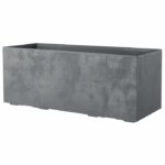 Muret Planter - DEROMA - Millennium R - Ashgrey - With water reserve - Casters - 99 cm
